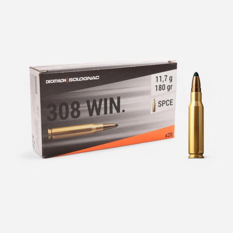 BALLE 308 W. 11,7g/180gr X20 1 BALLE 308 W. 11,7g/180gr X20