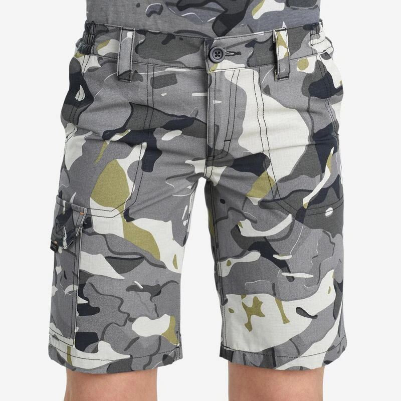 Bermuda Chasse Junior 500 Camouflage Gris 2 Bermuda Chasse Junior 500 Camouflage Gris â Image 2