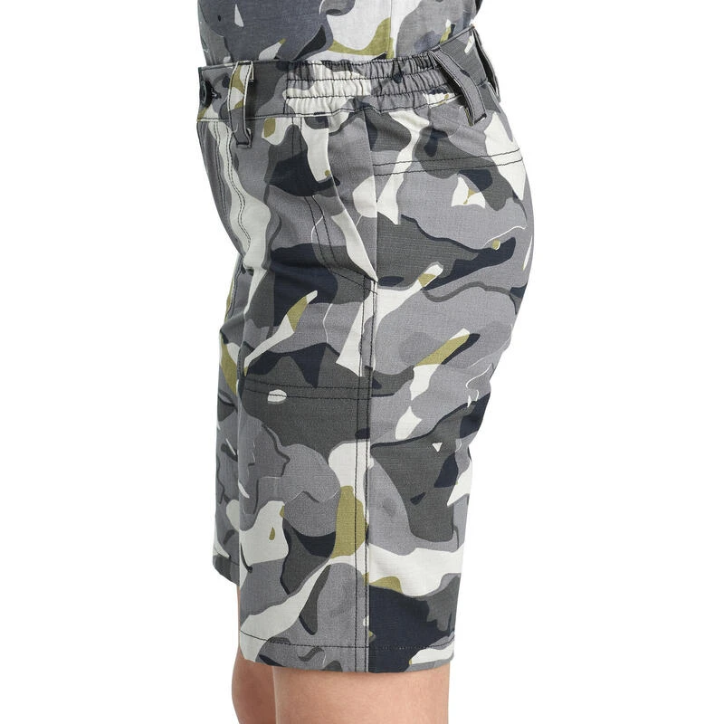Bermuda Chasse Junior 500 Camouflage Gris 4 Bermuda Chasse Junior 500 Camouflage Gris â Image 4