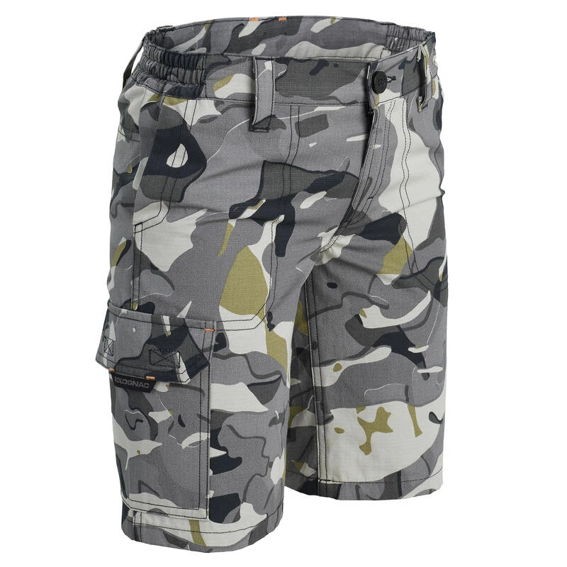 Bermuda Chasse Junior 500 Camouflage Gris 1 Bermuda Chasse Junior 500 Camouflage Gris