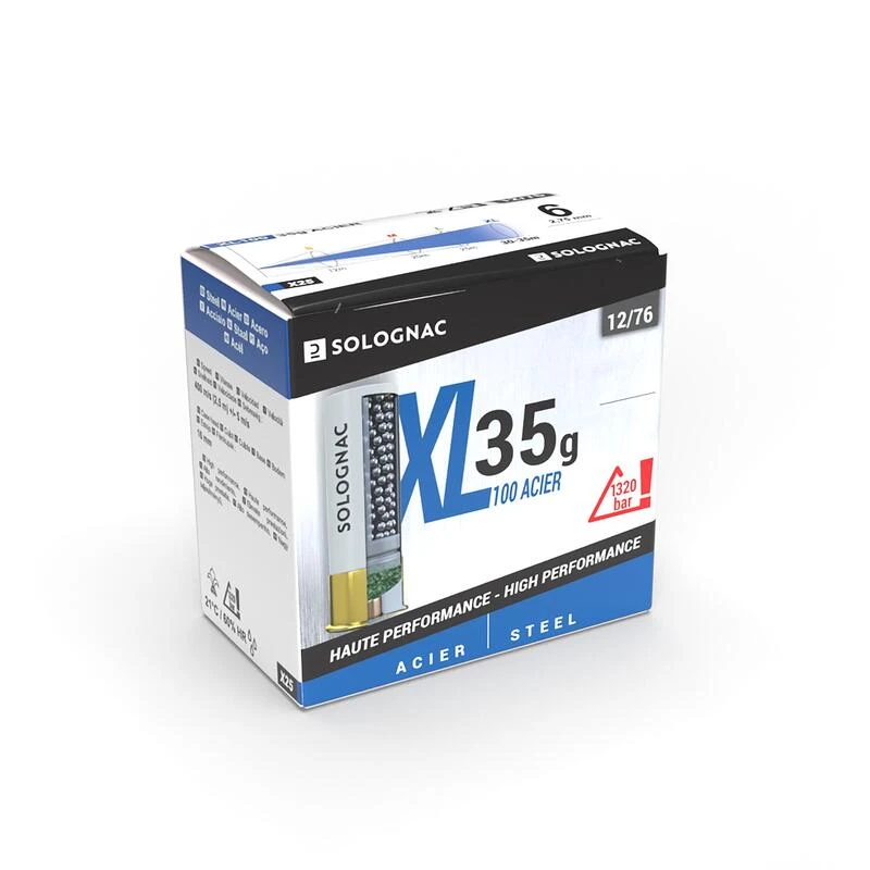 Cartouche CALIBRE 12/76 XL100 35G ACIER N°2X25 1 Cartouche CALIBRE 12/76 XL100 35G ACIER N°2X25