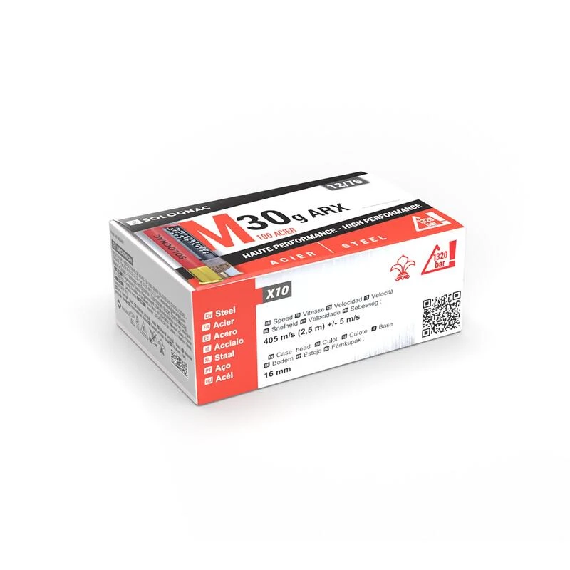 CARTOUCHE M100 30G N°4 ARX CALIBRE 12/76 BILLE ACIER 1 CARTOUCHE M100 30G N°4 ARX CALIBRE 12/76 BILLE ACIER