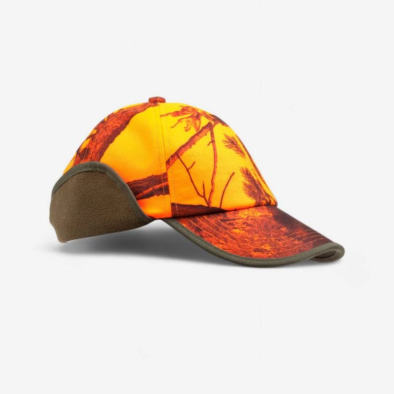 CASQUETTE CHASSE A RABAT CAMOUFLAGE ORANGE 2 CASQUETTE CHASSE A RABAT CAMOUFLAGE ORANGE â Image 2