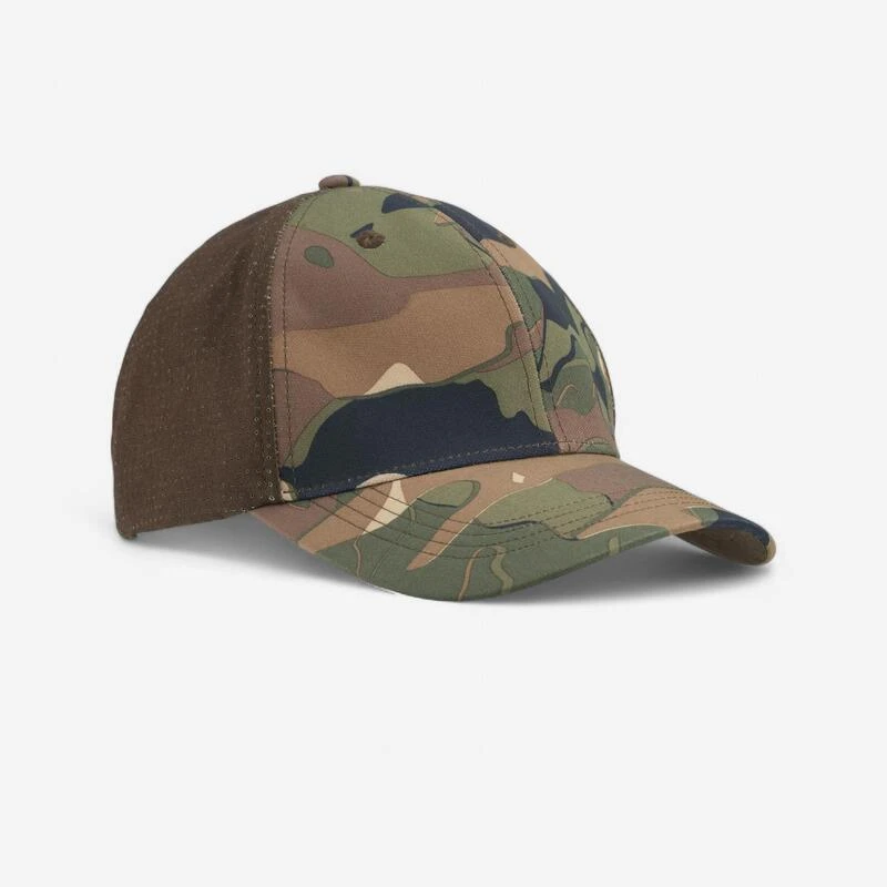 Casquette Chasse Légère Et Respirante 520 Camo Vert/marron & Uni 1 Casquette Chasse Légère Et Respirante 520 Camo Vert/marron & Uni
