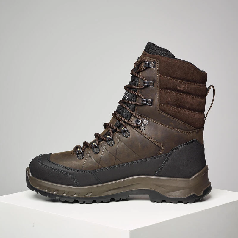 CHAUSSURES CHASSE IMPERMÉABLES CHAUDES CUIR CROSSHUNT 540 MARRON 2 CHAUSSURES CHASSE IMPERMÉABLES CHAUDES CUIR CROSSHUNT 540 MARRON – Image 2