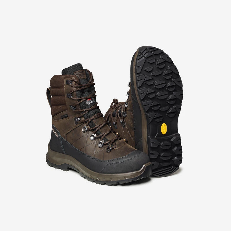 CHAUSSURES CHASSE IMPERMÉABLES CHAUDES CUIR CROSSHUNT 540 MARRON 1 CHAUSSURES CHASSE IMPERMÉABLES CHAUDES CUIR CROSSHUNT 540 MARRON