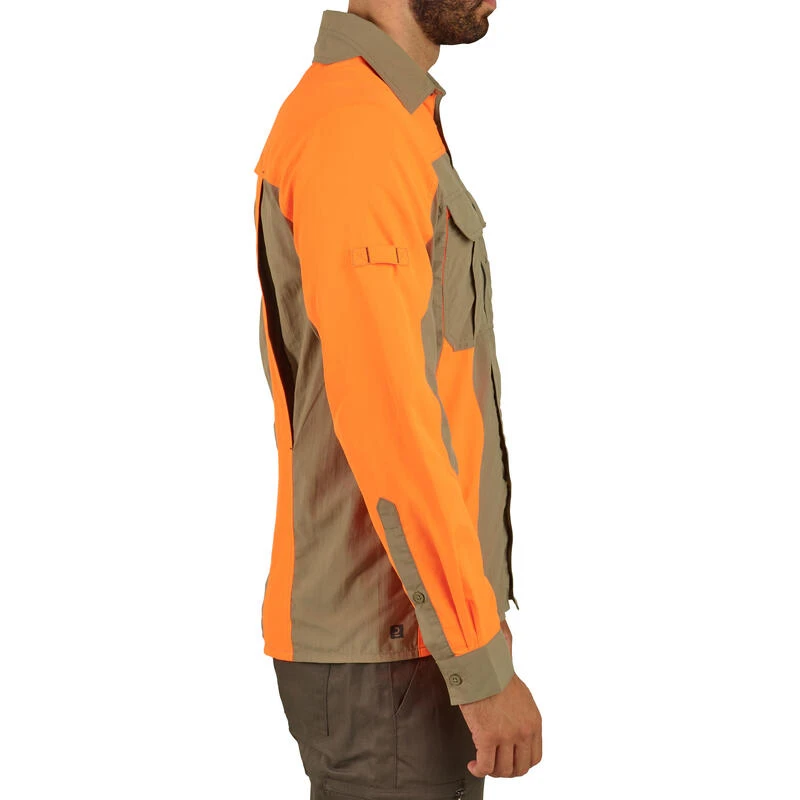 Chemise Manches Longues Légère Et Respirante Chasse 520 Verte Et Fluo 5 Chemise Manches Longues Légère Et Respirante Chasse 520 Verte Et Fluo – Image 5