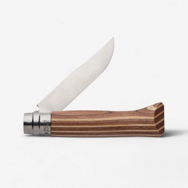 Couteau 8,5 Cm Inox Opinel N°8 Bouleau Lamellé Brun 1 Couteau 8,5 Cm Inox Opinel N°8 Bouleau Lamellé Brun
