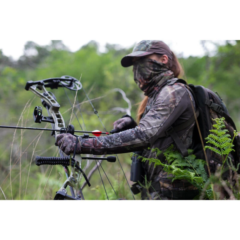 Gants De Chasse Polyester Respirants Femme - 500 Camouflage 8 Gants De Chasse Polyester Respirants Femme - 500 Camouflage – Image 8