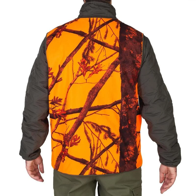 GILET CHASSE COMPACT SILENCIEUX CAMOUFLAGE FLUO 3 GILET CHASSE COMPACT SILENCIEUX CAMOUFLAGE FLUO – Image 3