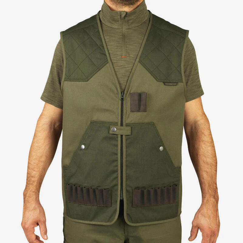 Gilet Chasse Léger Homme - 100 Vert 2 Gilet Chasse Léger Homme - 100 Vert – Image 2