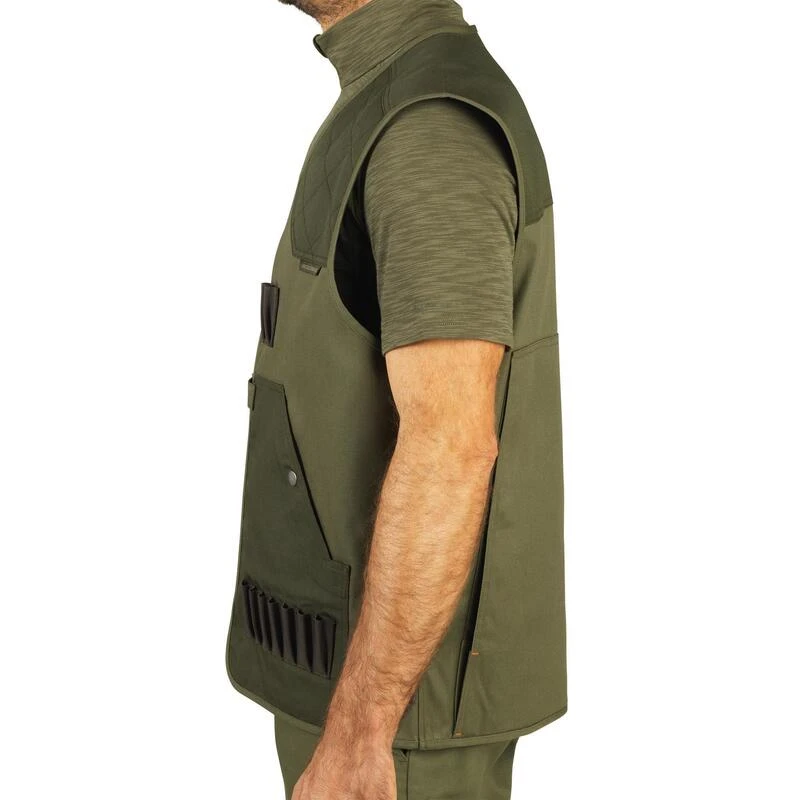 Gilet Chasse Léger Homme - 100 Vert 3 Gilet Chasse Léger Homme - 100 Vert – Image 3