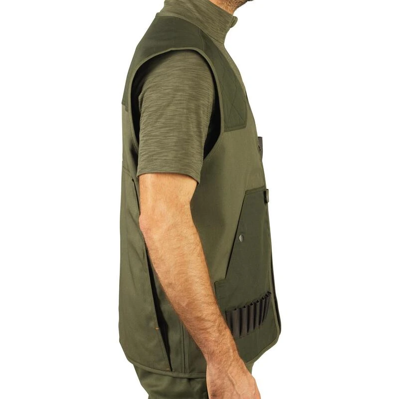 Gilet Chasse Léger Homme - 100 Vert 4 Gilet Chasse Léger Homme - 100 Vert – Image 4