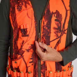 GILET REVERSIBLE PERCUSSION CAMO FLUO / VERT 19 GILET REVERSIBLE PERCUSSION CAMO FLUO / VERT -Le monde de la chasse Magasin gilet reversible percussion camo fluo vert 9