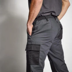 PANTALON CARGO RESISTANT STEPPE 300 BICOLORE GRIS ET NOIR 8 PANTALON CARGO RESISTANT STEPPE 300 BICOLORE GRIS ET NOIR -Le monde de la chasse Magasin pantalon cargo resistant steppe 300 bicolore gris et noir 2