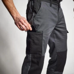 PANTALON CARGO RESISTANT STEPPE 300 BICOLORE GRIS ET NOIR 11 PANTALON CARGO RESISTANT STEPPE 300 BICOLORE GRIS ET NOIR -Le monde de la chasse Magasin pantalon cargo resistant steppe 300 bicolore gris et noir 5