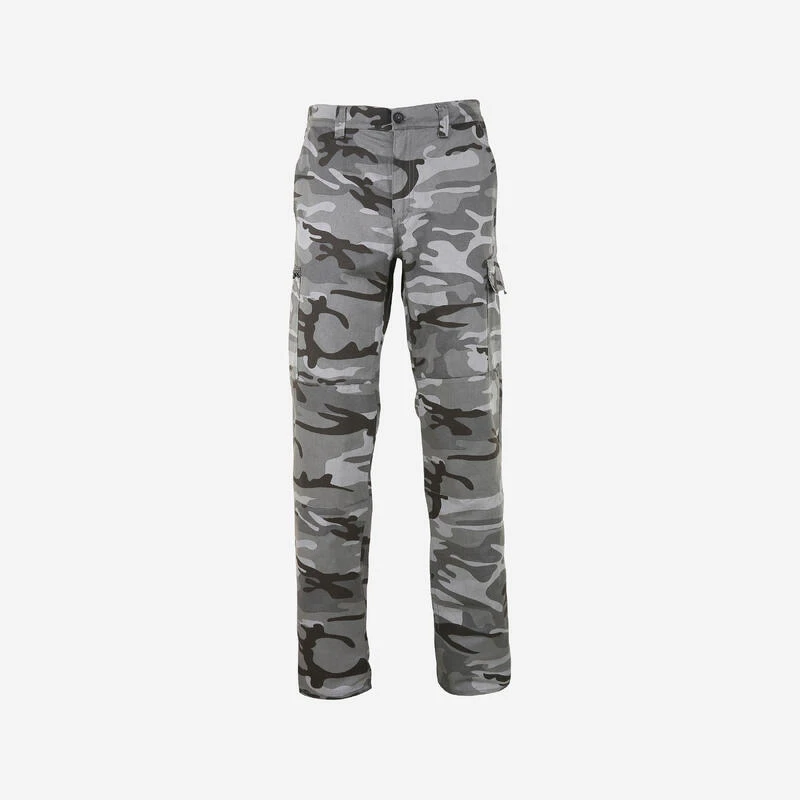 PANTALON CARGO RESISTANT STEPPE 300 CAMOUFLAGE WOODLAND NOIR 2 PANTALON CARGO RESISTANT STEPPE 300 CAMOUFLAGE WOODLAND NOIR – Image 2