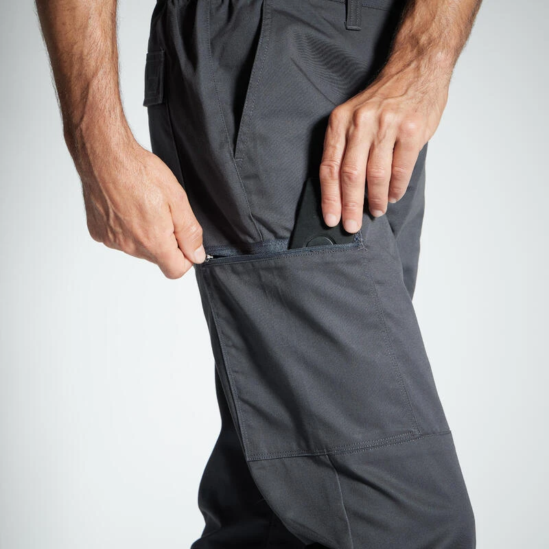 PANTALON CARGO RESISTANT STEPPE 300 GRIS 5 PANTALON CARGO RESISTANT STEPPE 300 GRIS â Image 5