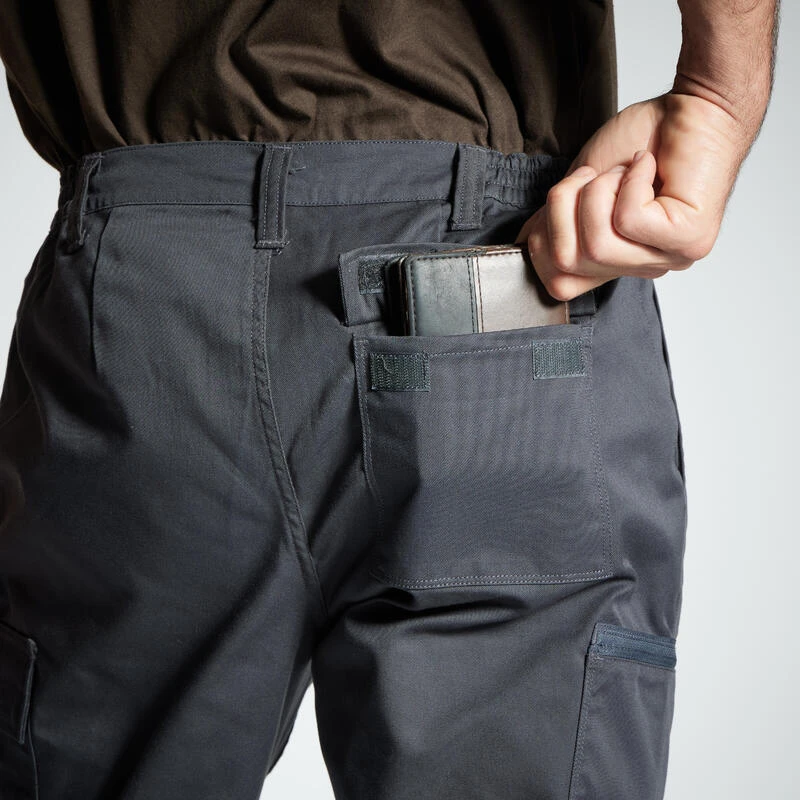 PANTALON CARGO RESISTANT STEPPE 300 GRIS 8 PANTALON CARGO RESISTANT STEPPE 300 GRIS â Image 8