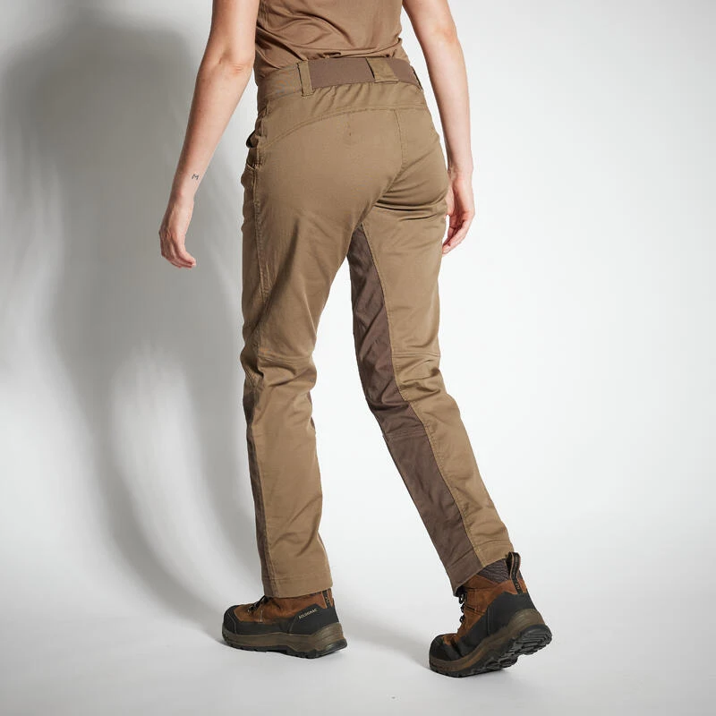 PANTALON CHASSE FEMME RESPIRANT 500 MARRON 2 PANTALON CHASSE FEMME RESPIRANT 500 MARRON – Image 2
