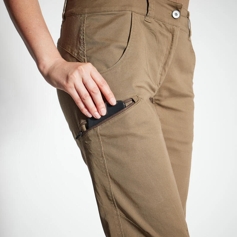 PANTALON CHASSE FEMME RESPIRANT 500 MARRON 4 PANTALON CHASSE FEMME RESPIRANT 500 MARRON – Image 4