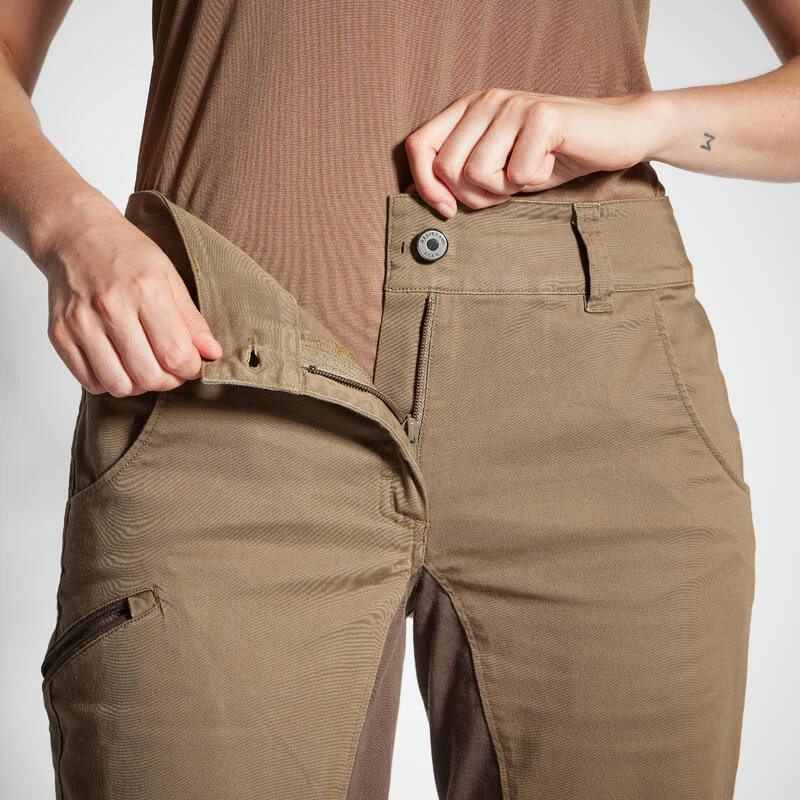 PANTALON CHASSE FEMME RESPIRANT 500 MARRON 6 PANTALON CHASSE FEMME RESPIRANT 500 MARRON – Image 6