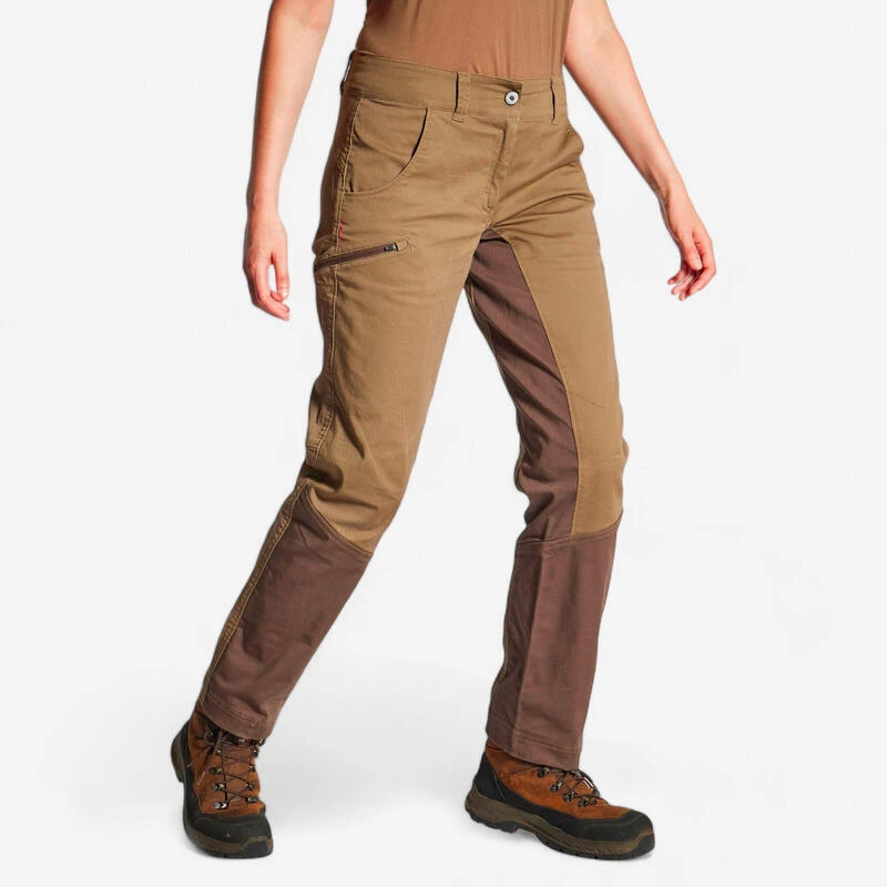PANTALON CHASSE FEMME RESPIRANT 500 MARRON 1 PANTALON CHASSE FEMME RESPIRANT 500 MARRON
