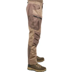 PANTALON CHASSE IMPERMEABLE CHAUD SILENCIEUX MARRON 520 12 PANTALON CHASSE IMPERMEABLE CHAUD SILENCIEUX MARRON 520 -Le monde de la chasse Magasin pantalon chasse impermeable chaud silencieux marron 520 3