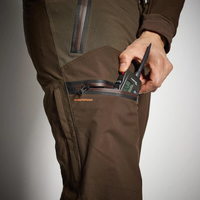 PANTALON CHASSE IMPERMÉABLE RENFORT MARRON 900 BÉCASSE 5 PANTALON CHASSE IMPERMÉABLE RENFORT MARRON 900 BÉCASSE – Image 5