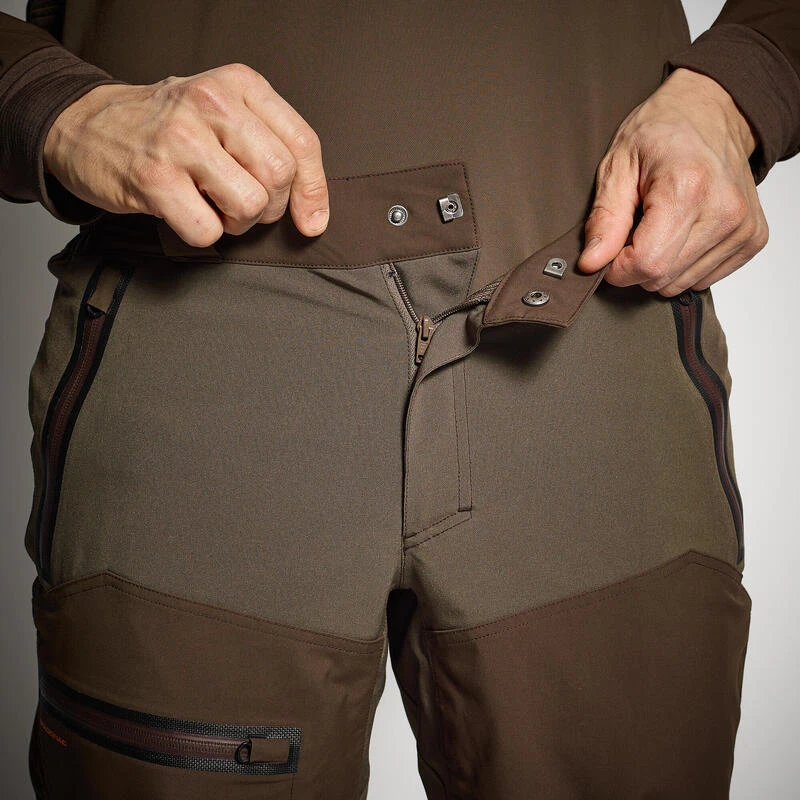PANTALON CHASSE IMPERMÉABLE RENFORT MARRON 900 BÉCASSE 9 PANTALON CHASSE IMPERMÉABLE RENFORT MARRON 900 BÉCASSE – Image 9