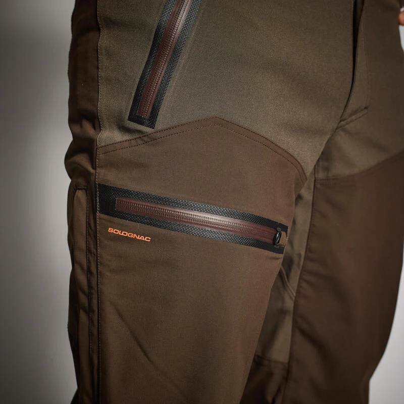 PANTALON CHASSE IMPERMÉABLE RENFORT MARRON 900 BÉCASSE 10 PANTALON CHASSE IMPERMÉABLE RENFORT MARRON 900 BÉCASSE – Image 10