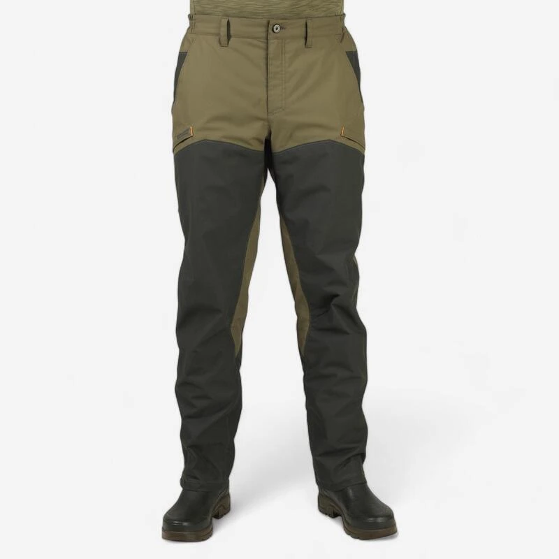 PANTALON CHASSE IMPERMÉABLE RENFORT VERT 520 2 PANTALON CHASSE IMPERMÉABLE RENFORT VERT 520 – Image 2