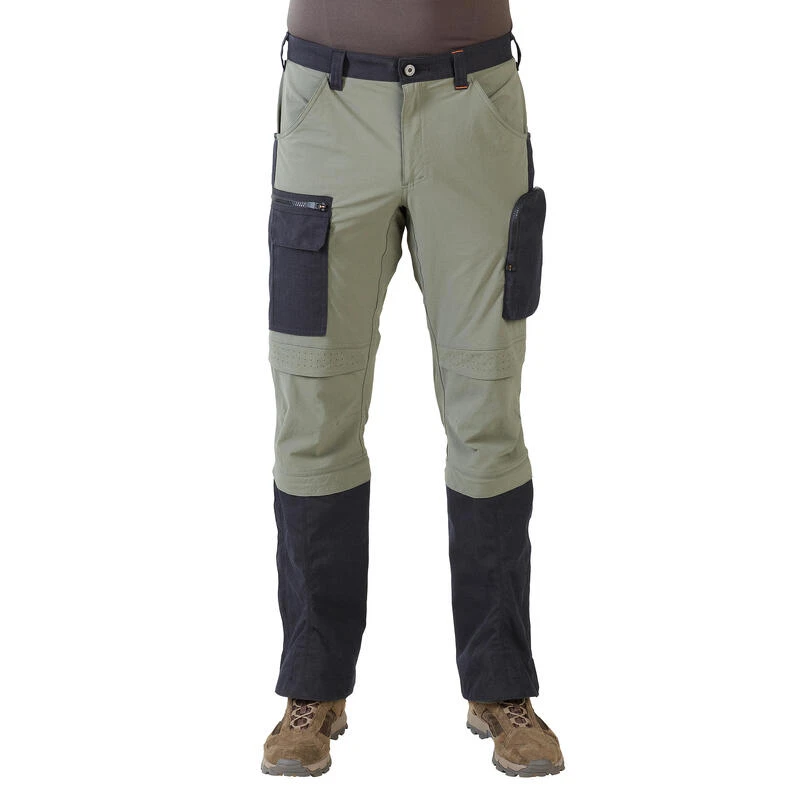 Pantalon Chasse Léger, Résistant Et Respirant Homme - Steppe 920 Guêtres Vert 3 Pantalon Chasse Léger, Résistant Et Respirant Homme - Steppe 920 Guêtres Vert – Image 3
