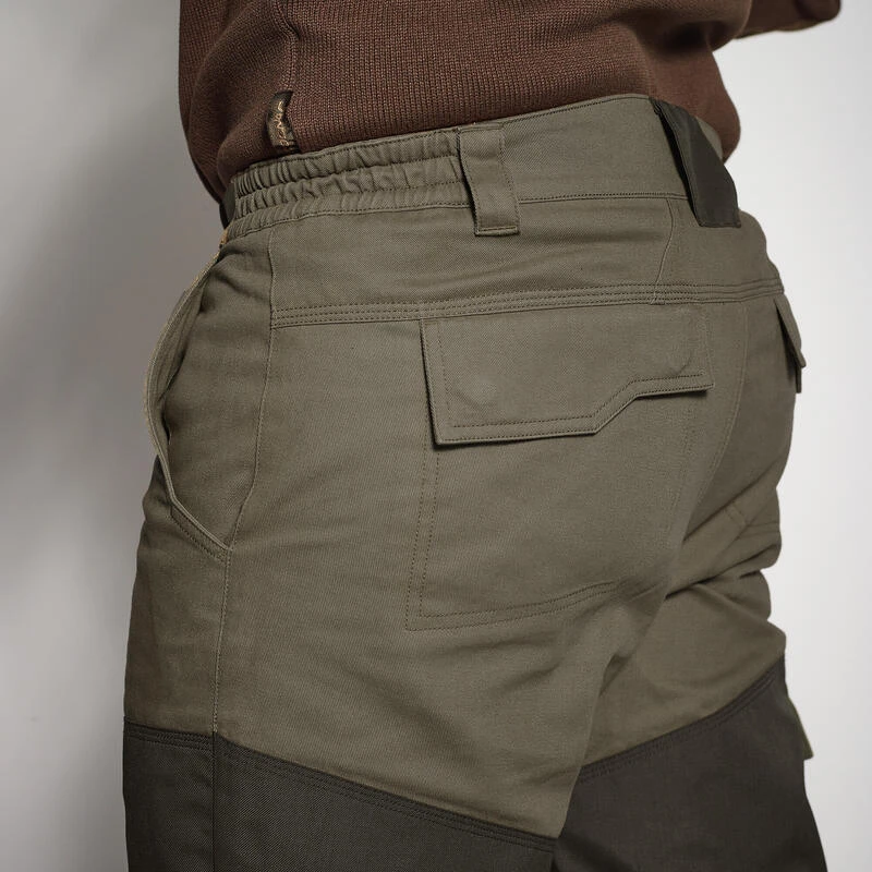 PANTALON Chasse RENFORT BIcolore - Vert 520 4 PANTALON Chasse RENFORT BIcolore - Vert 520 â Image 4