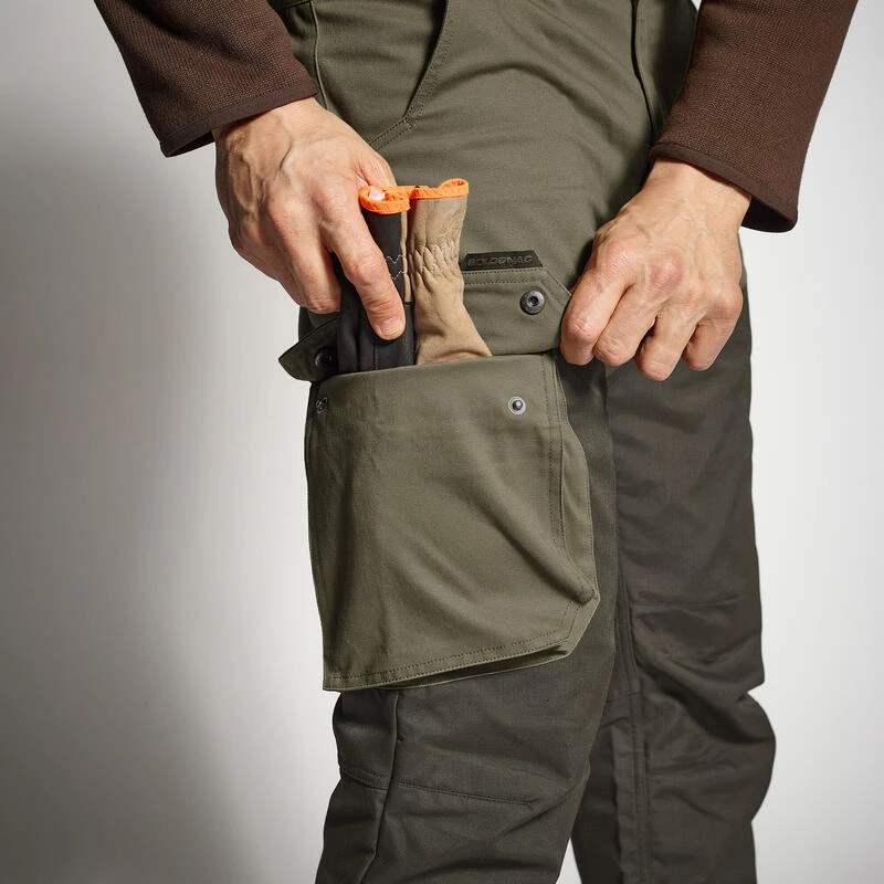 PANTALON Chasse RENFORT BIcolore - Vert 520 5 PANTALON Chasse RENFORT BIcolore - Vert 520 â Image 5