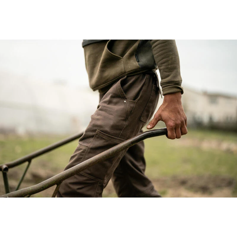 PANTALON CHAUD RESISTANT 500 MARRON 8 PANTALON CHAUD RESISTANT 500 MARRON â Image 8