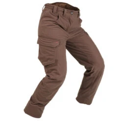 Le monde de la chasse Magasin -Le monde de la chasse Magasin pantalon femme chasse chaud impermeable marron 500 1