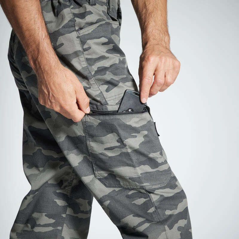PANTALON LEGER 100 CAMO HALFTONE GRIS 4 PANTALON LEGER 100 CAMO HALFTONE GRIS – Image 4
