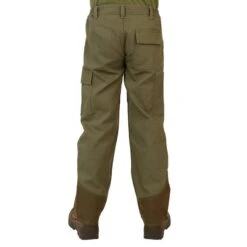 PANTALON RENFORT JUNIOR - 100 VERT ET MARRON -Le monde de la chasse Magasin pantalon renfort junior 100 vert et marron 2