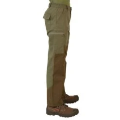 PANTALON RENFORT JUNIOR - 100 VERT ET MARRON -Le monde de la chasse Magasin pantalon renfort junior 100 vert et marron 5