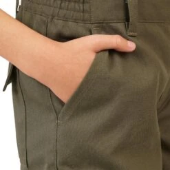 PANTALON RENFORT JUNIOR - 100 VERT ET MARRON -Le monde de la chasse Magasin pantalon renfort junior 100 vert et marron 6