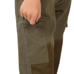 PANTALON RENFORT JUNIOR - 100 VERT ET MARRON -Le monde de la chasse Magasin pantalon renfort junior 100 vert et marron 7