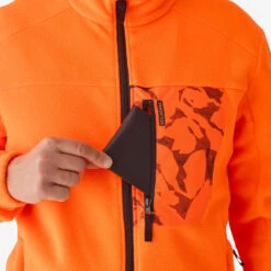 POLAIRE CHASSE 500 ORANGE FLUO 7 POLAIRE CHASSE 500 ORANGE FLUO -Le monde de la chasse Magasin polaire chasse 500 orange fluo 3