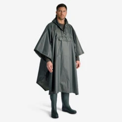 PONCHO LONG IMPERMEABLE 500 VERT -Le monde de la chasse Magasin poncho long impermeable 500 vert 2