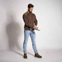 PULL 500 MARRON 11 PULL 500 MARRON -Le monde de la chasse Magasin pull 500 marron 5