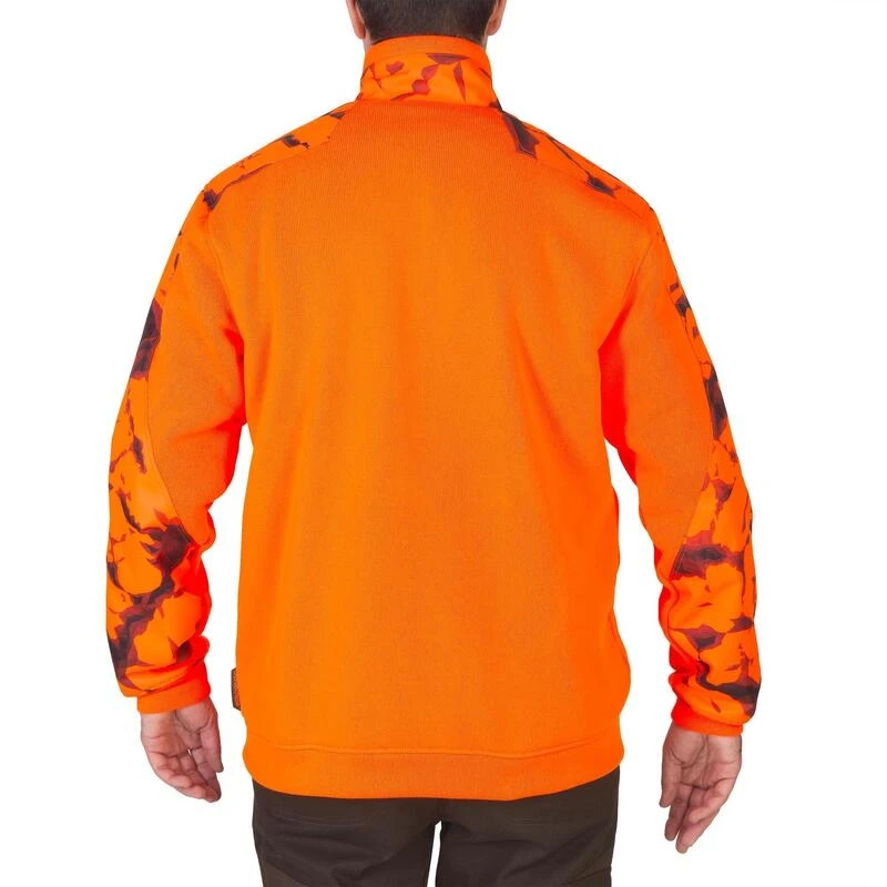 Pull Chasse Renfort Orange Fluo 500 3 Pull Chasse Renfort Orange Fluo 500 – Image 3