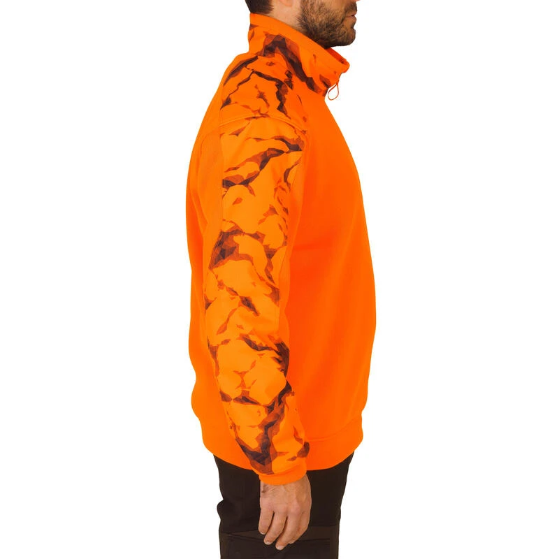 Pull Chasse Renfort Orange Fluo 500 5 Pull Chasse Renfort Orange Fluo 500 – Image 5