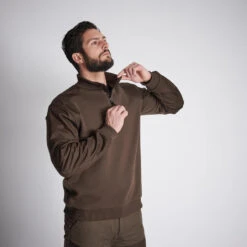 PULL RENFORT 500 MARRON -Le monde de la chasse Magasin pull renfort 500 marron 2