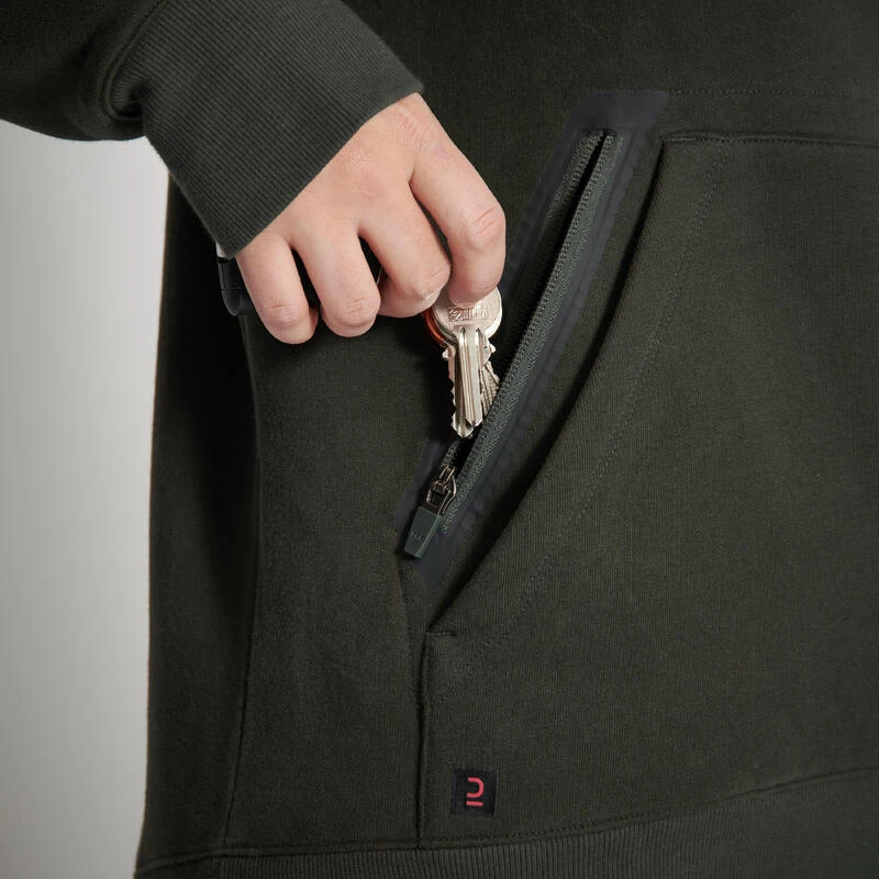 SWEAT-SHIRT CAPUCHE FEMME 500 CHAUD VERT 4 SWEAT-SHIRT CAPUCHE FEMME 500 CHAUD VERT – Image 4