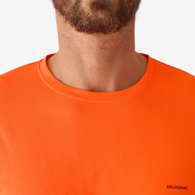 T-SHIRT CHASSE RESPIRANT ORANGE FLUO 300 3 T-SHIRT CHASSE RESPIRANT ORANGE FLUO 300 – Image 3
